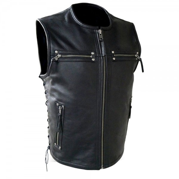 Motorbike Leather Vest