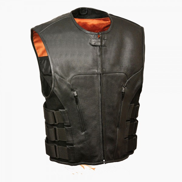 Motorbike Leather Vest