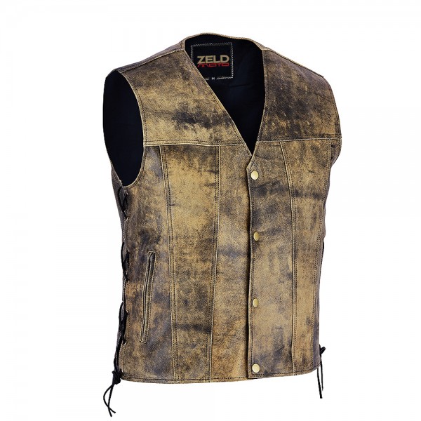 Motorbike Leather Vest